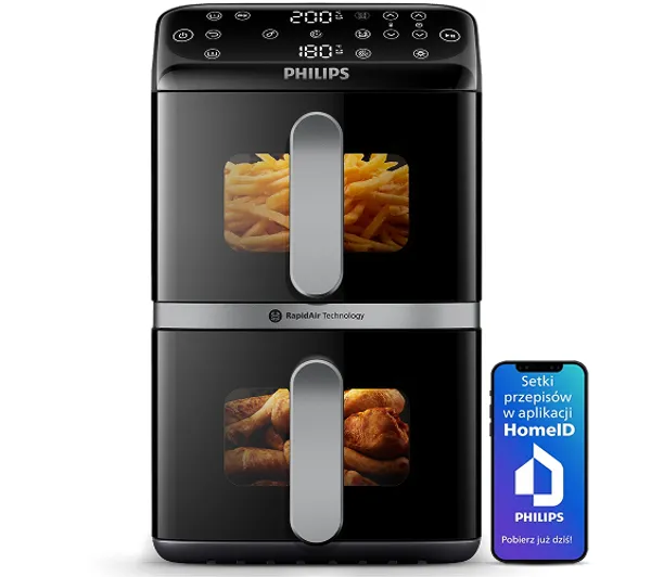 Philips Ovi Dual Basket NA461/00 2750W 10l Aplikacja mobilna