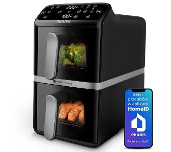 Air fryer Philips Ovi Stacked Dual Basket NA461/00 2750W 10l Aplikacja mobilna