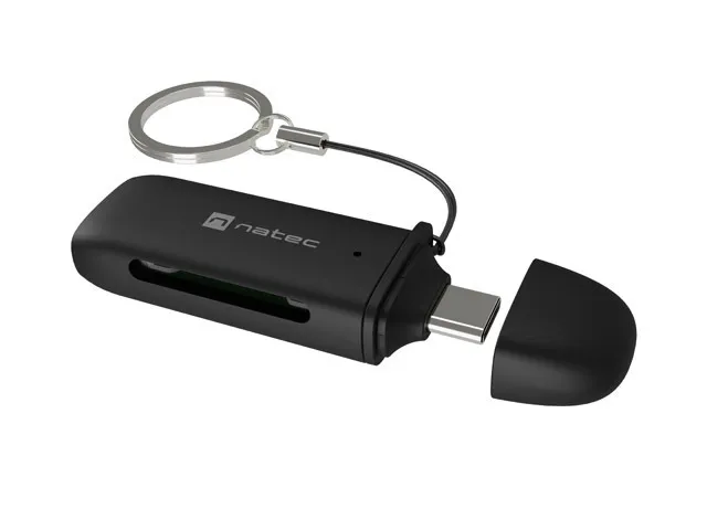 Czytnik kart Natec Scarab C NCZ-2365 USB Typ-C SD/microSD Czarny