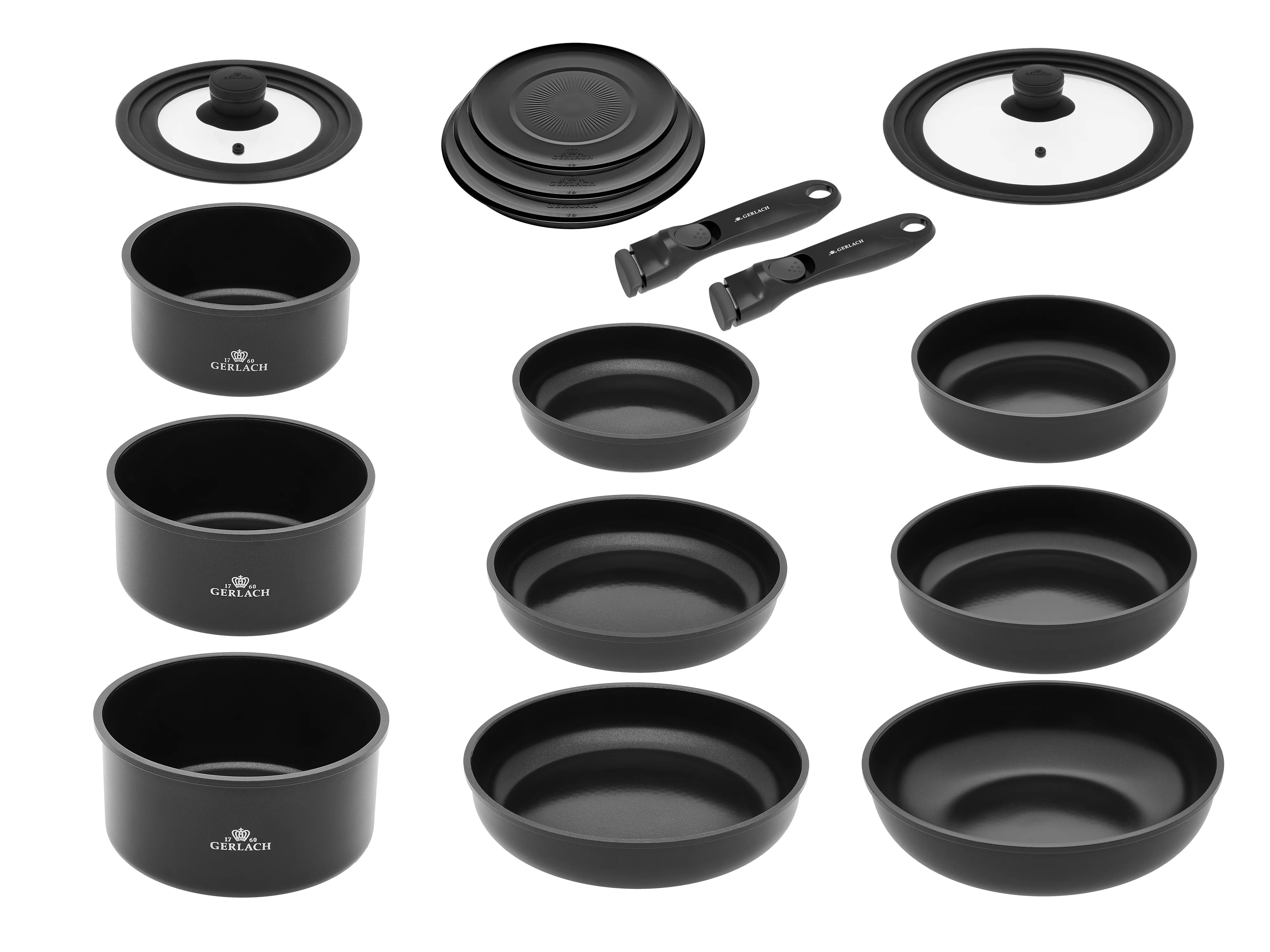 Zestaw garnków Gerlach Smart Indukcja Aluminium 16 elementów