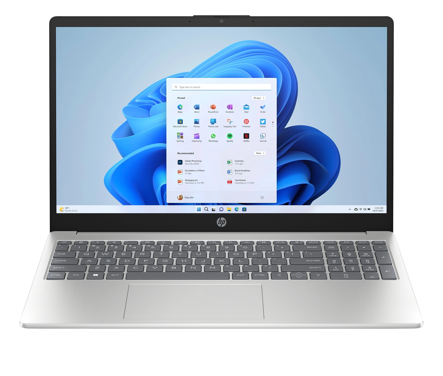 HP 15-fd1062nw 15,6" Ultra 7 155H 24GB RAM 1TB Dysk SSD Win11 Srebrny Funkcje AI