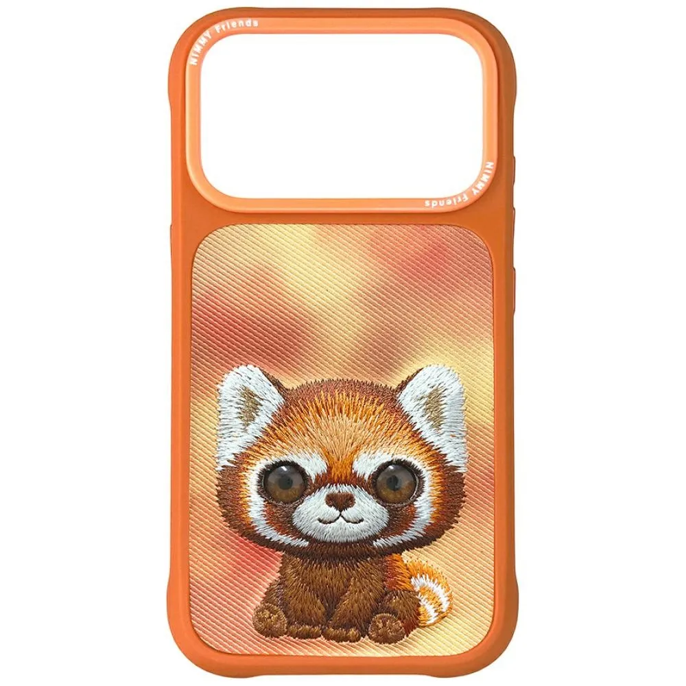 Etui Nimmy Big Eyed Pet 2.0 Raccoon do iPhone 17 Pro Pomarańczowy