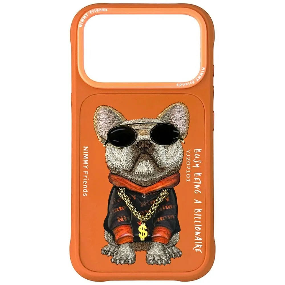 Etui Nimmy Glasses Cool Dog do iPhone 17 Pro Max Pomarańczowy