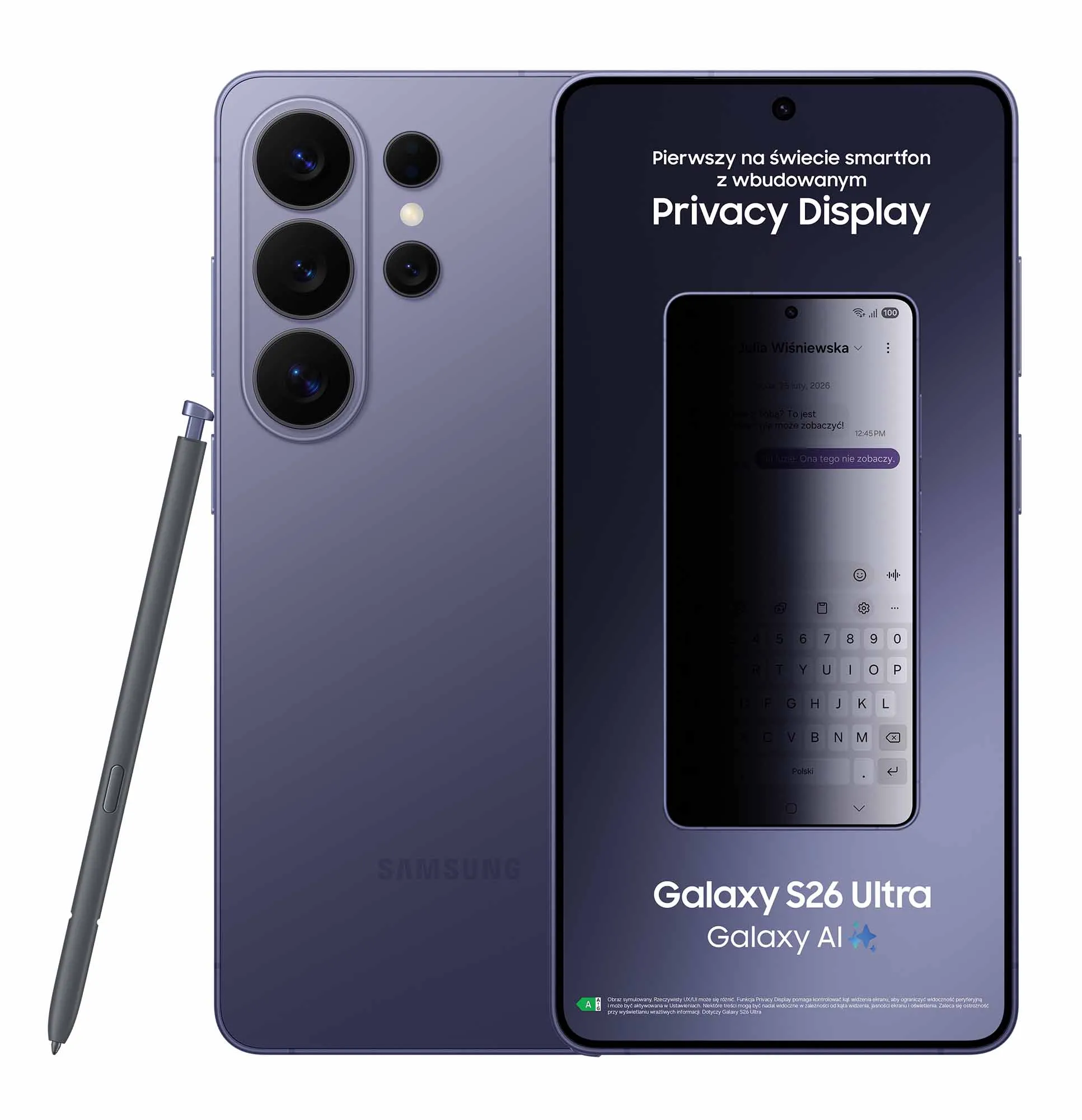 Samsung Galaxy S26 Ultra 16/1TB 6,9" 120Hz 200Mpix Fioletowy