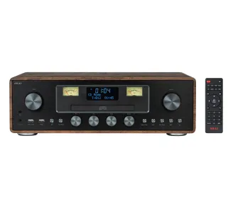 Wieża AKAI AM-100 RHAPSODY 30W Bluetooth Radio FM DAB Czarno-brązowy