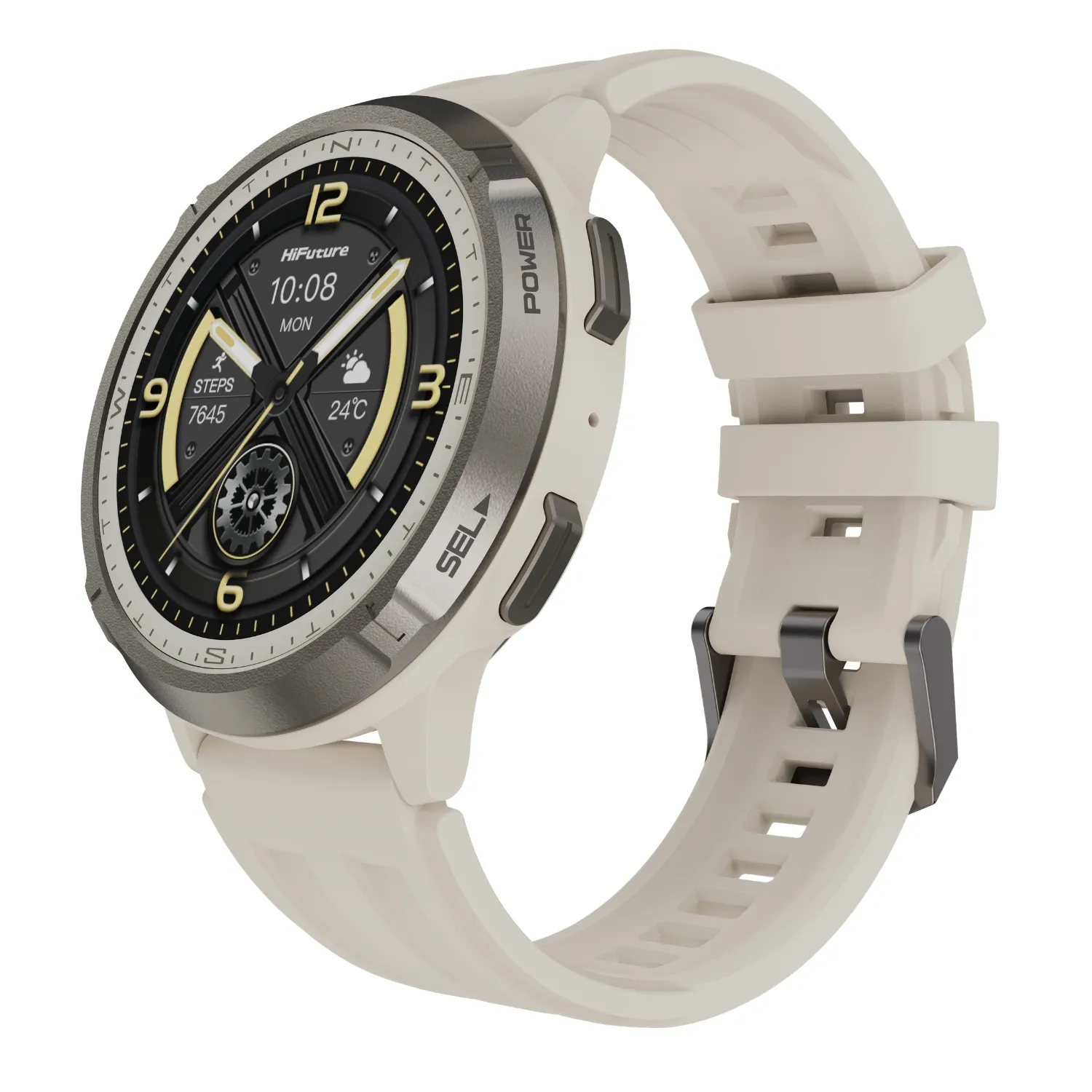 Smartwatch HiFuture MIX3 AMOLED Funkcje AI Beżowy