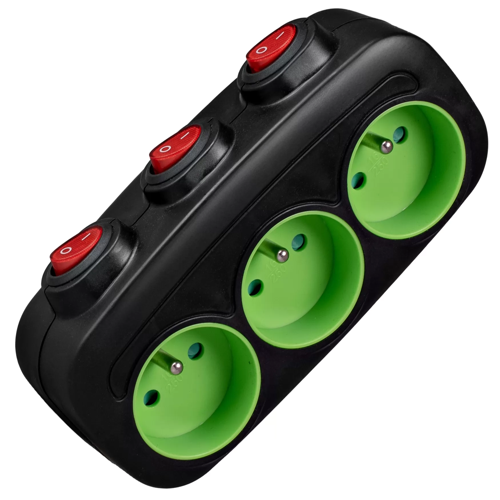 Rozgałęziacz Vayox VA0357 3 gniazda Czarno-zielony