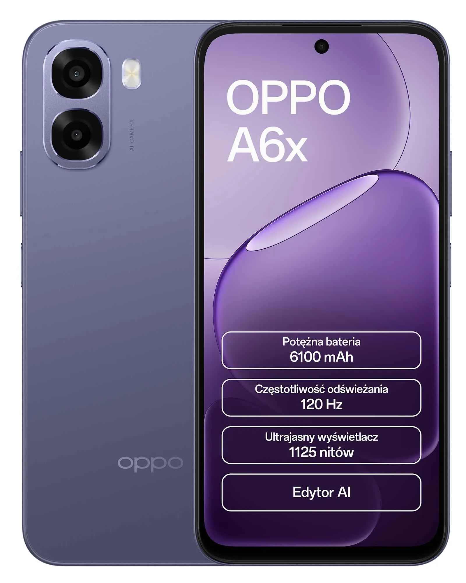 Smartfon OPPO A6x 4/128GB 6,75" 120Hz 13Mpix Fioletowy