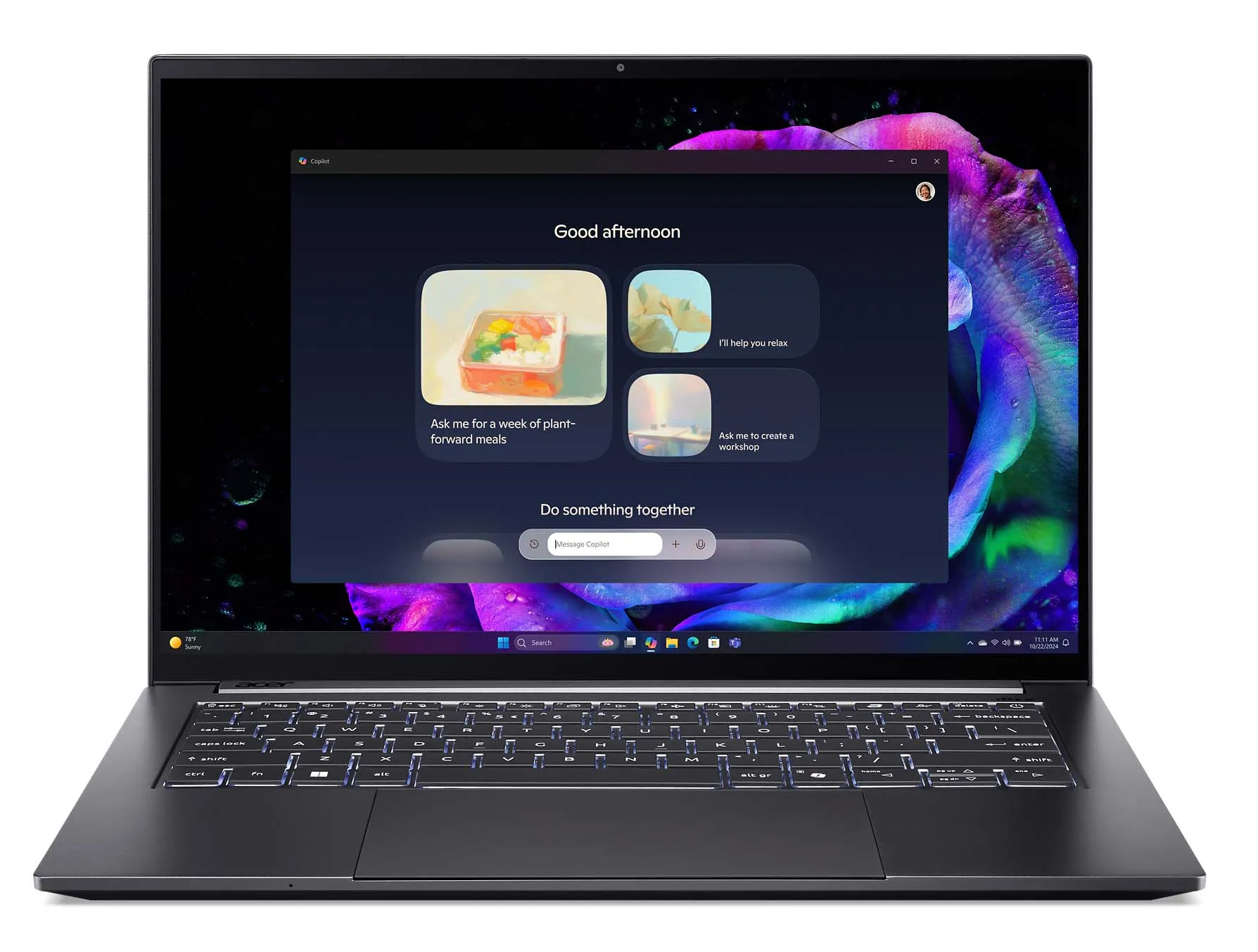 Acer Swift X 14 AI SFX14-61G OLED 14,5" Ryzen AI 7 350 32GB RAM 1TB Dysk SSD RTX5060 DLSS4 Win11 Szary Funkcje AI