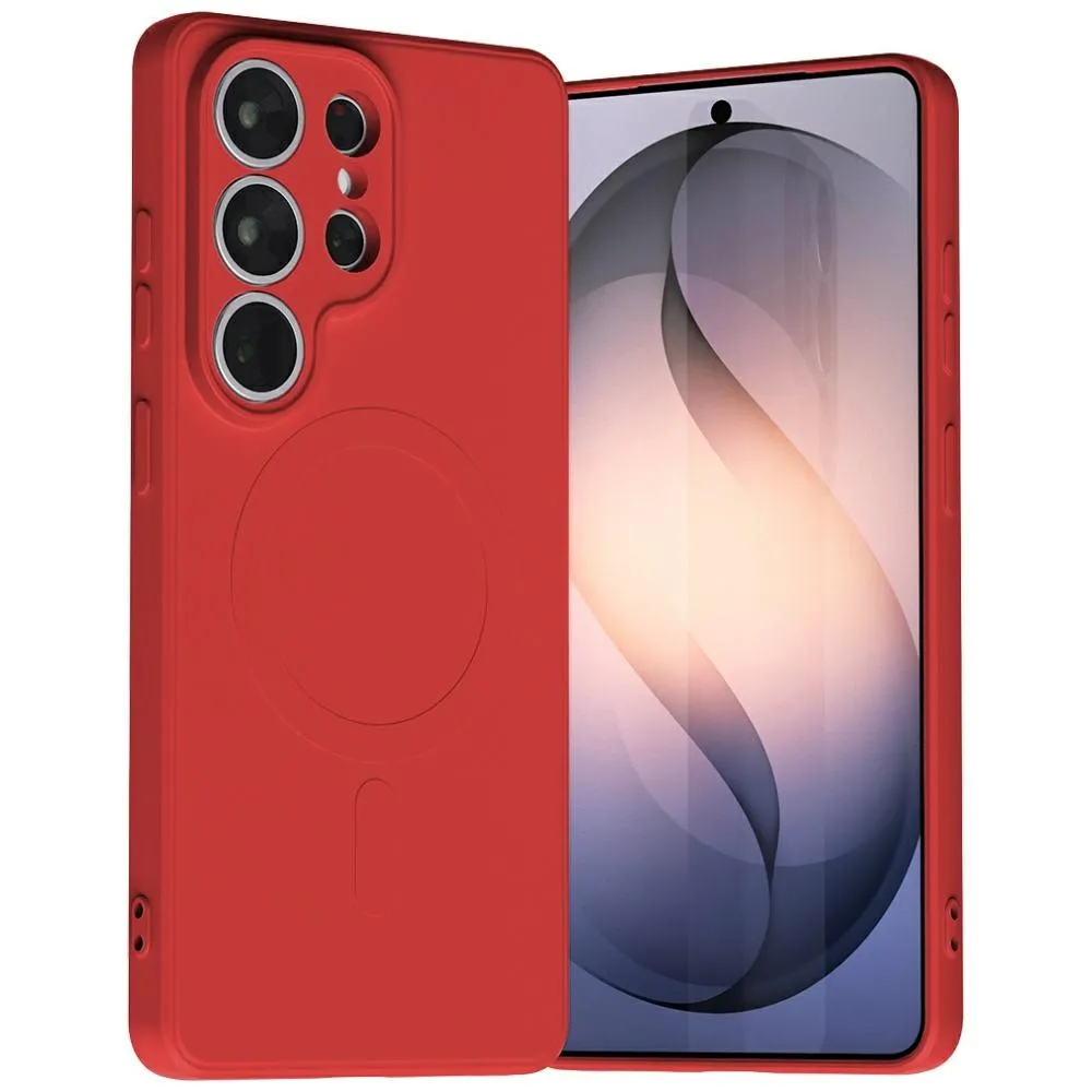 Etui Mercury Semi-Silicone MagSafe do Galaxy S26 Ultra Czerwony