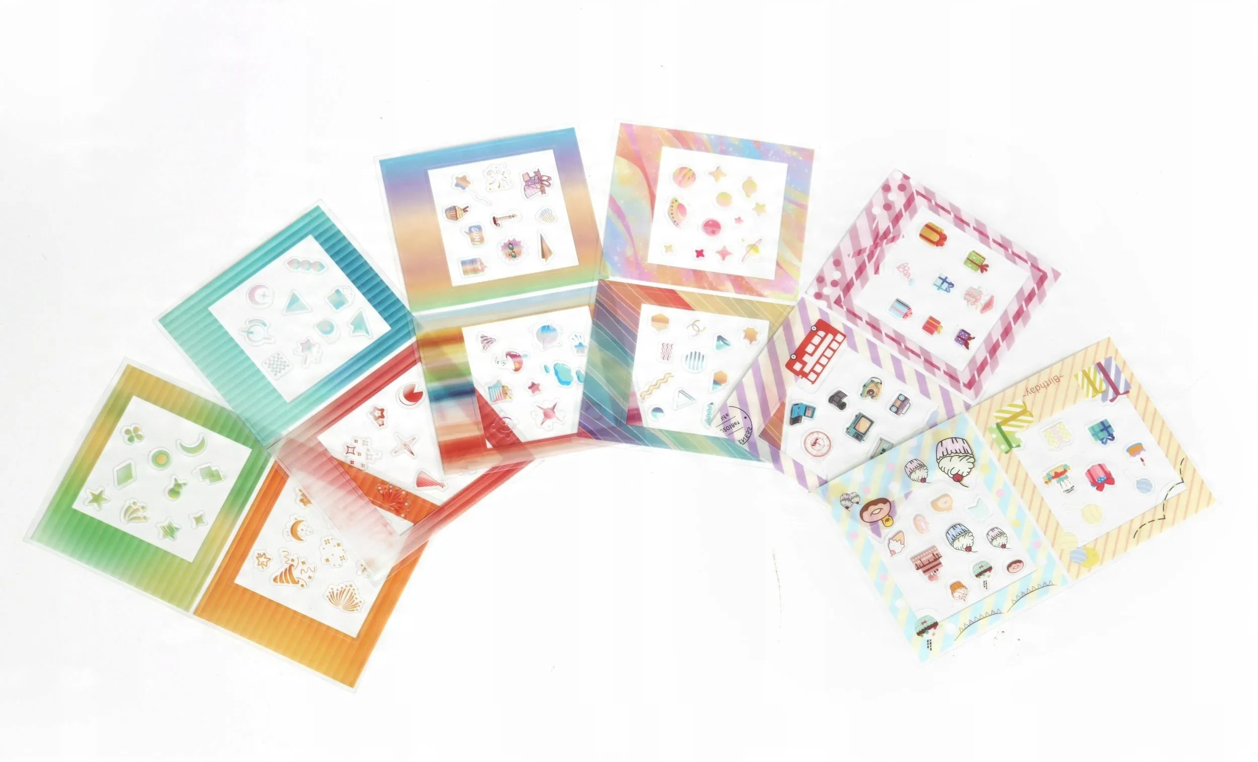 Naklejki LoveInstant LI00490 Ramki Kolorowy 12 sztuk