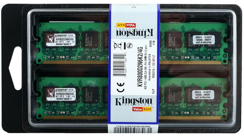 Pamięć RAM Kingston DDR2 4GB Dual 800 CL6