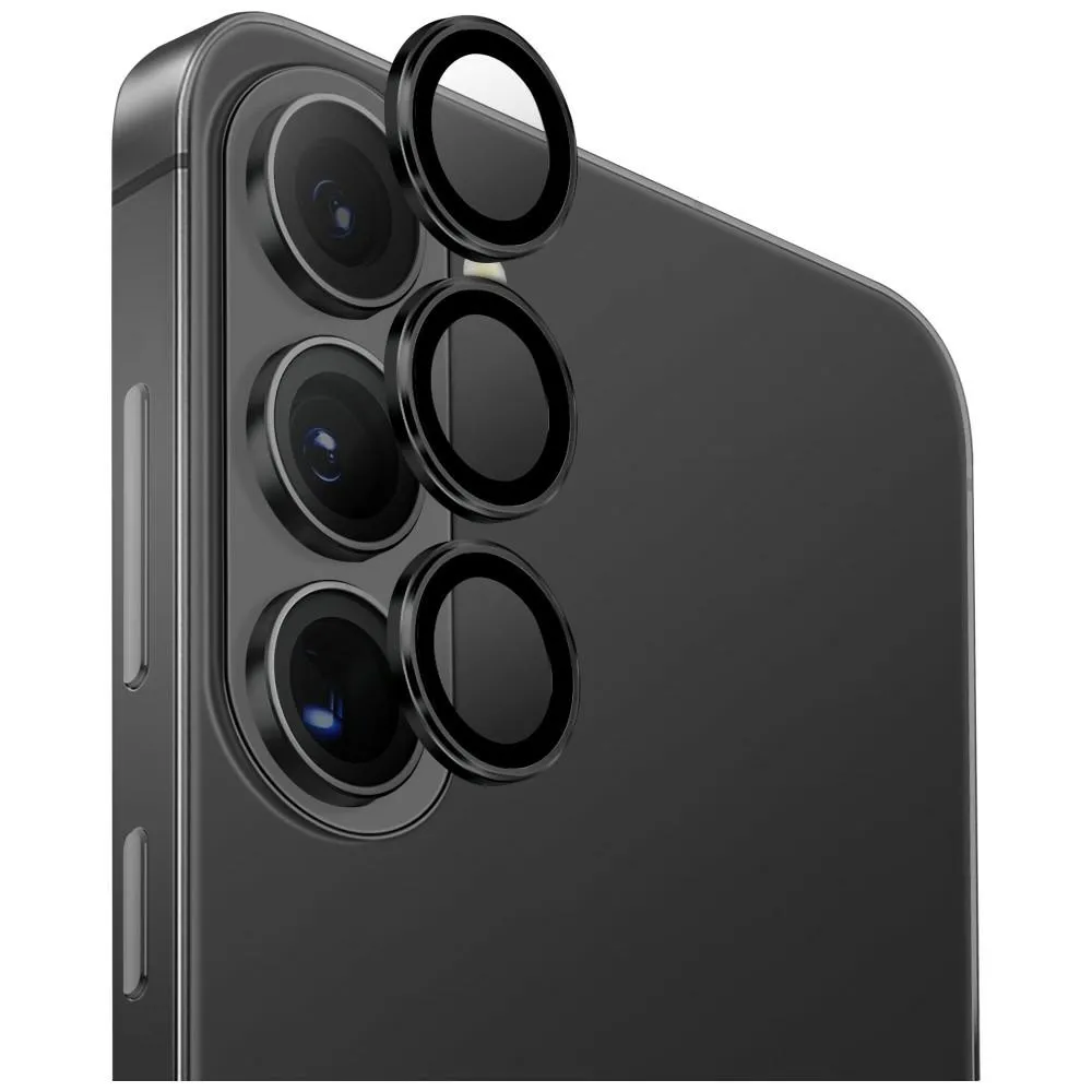 Szkło hartowane UNIQ Optix Aluminium Camera Lens do Galaxy S26/S26+ Czarny