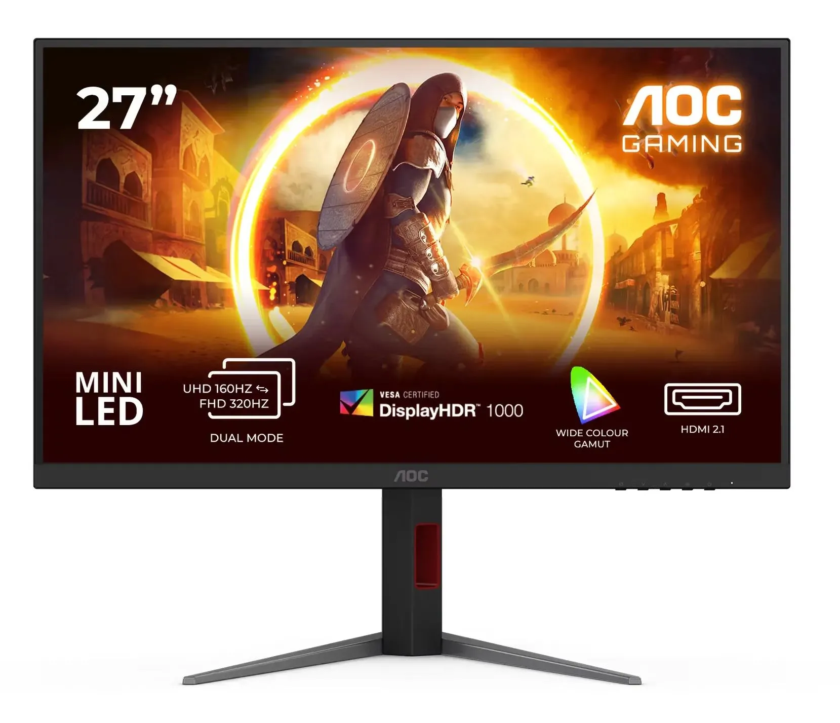 Monitor AOC U27G4XM 27" 4K Mini LED Fast IPS 160Hz 1ms Gamingowy