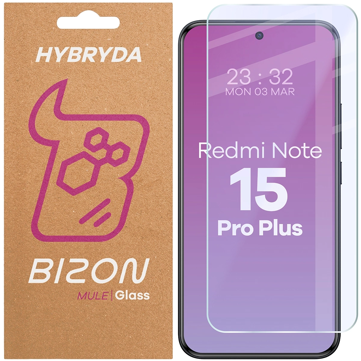 Szkło hybrydowe Bizon elastyczne Glass Mule do Xiaomi Redmi Note 15 Pro Plus 5G