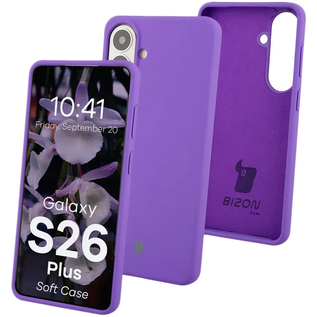 Etui Bizon Soft do Galaxy S26 Plus Fioletowy