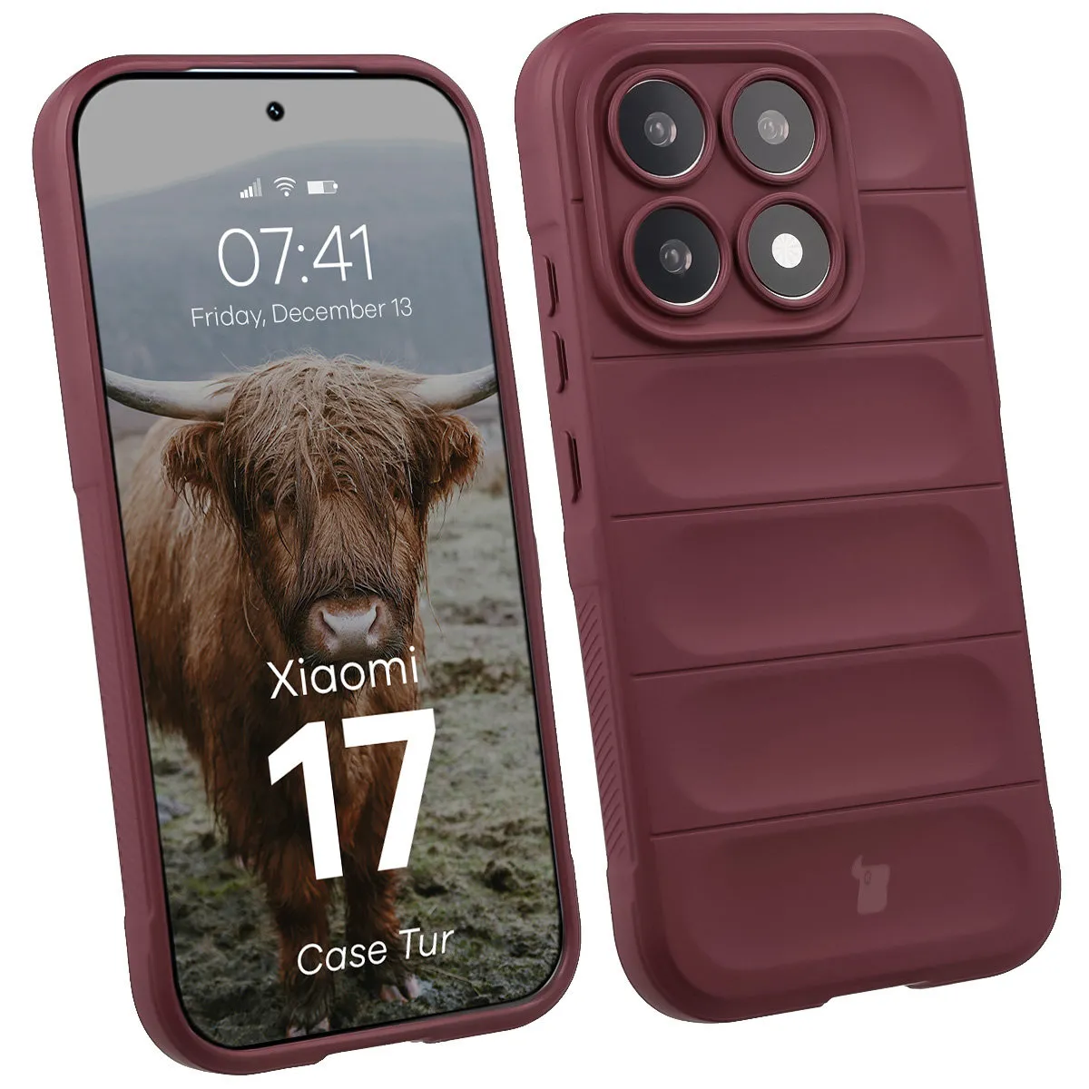 Etui Bizon Tur do Xiaomi 17 Ciemnofioletowy