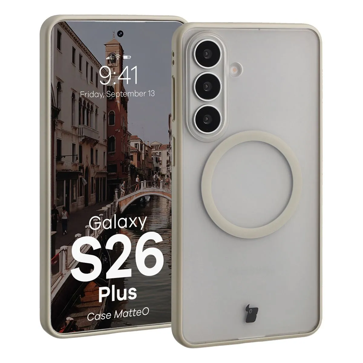 Etui Bizon MatteO do Galaxy S26 Plus Beżowy