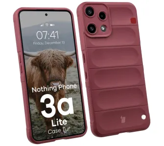 Etui Bizon Tur do Nothing Phone 3a Lite Ciemnofioletowy