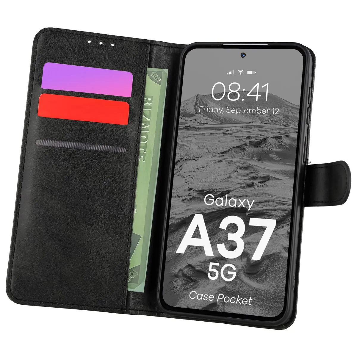 Etui Bizon Pocket do Galaxy A37 5G Czarny