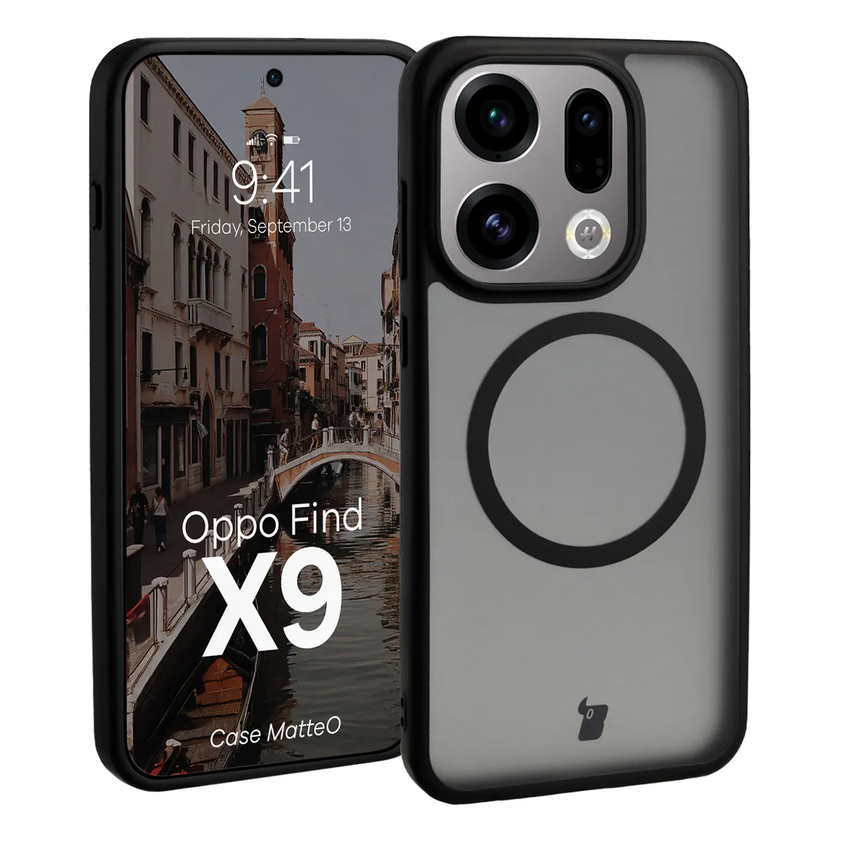 Etui Bizon MatteO do Oppo Find X9 Czarny