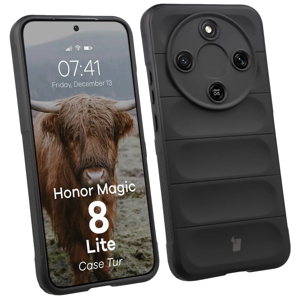Etui Bizon Case Tur do Honor Magic8 Lite Czarny
