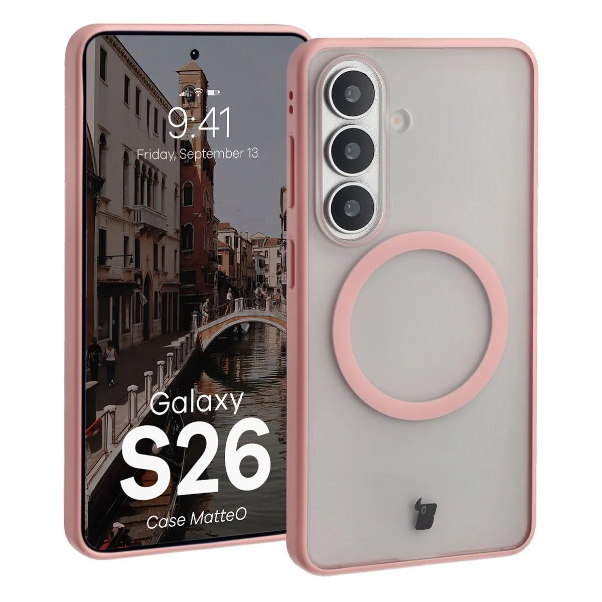 Etui Bizon MatteO do Galaxy S26 Jasnoróżowy