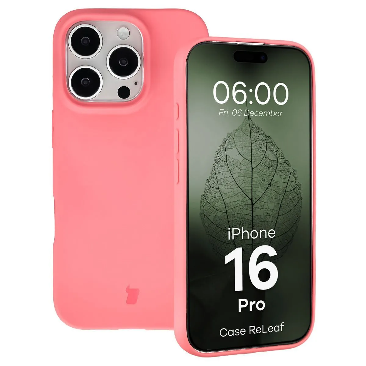 Etui Bizon ReLeaf do iPhone 16 Pro Malinowy