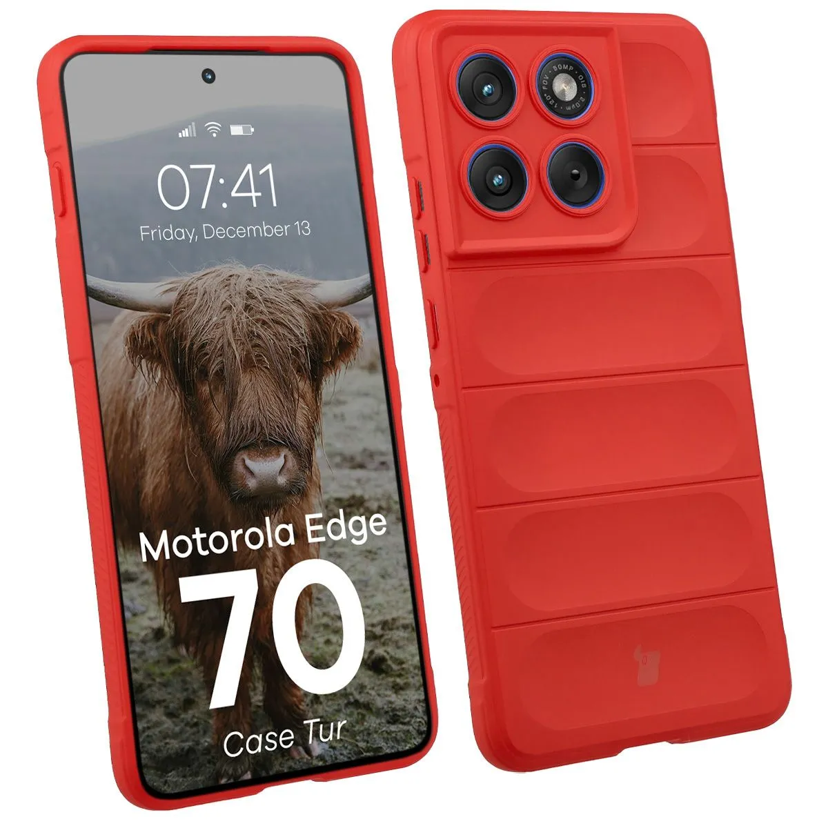 Etui Bizon Tur do Motorola Edge 70 Czerwony