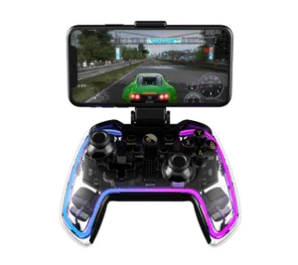 Pad Havit G158BT PRO z uchwytem na telefon do PC, Android Bezprzewodowy Przezroczysty