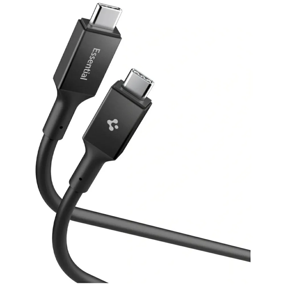 Kabel Spigen EB24012CC Essential USB-C do USB-C 240W 1,2m Czarny