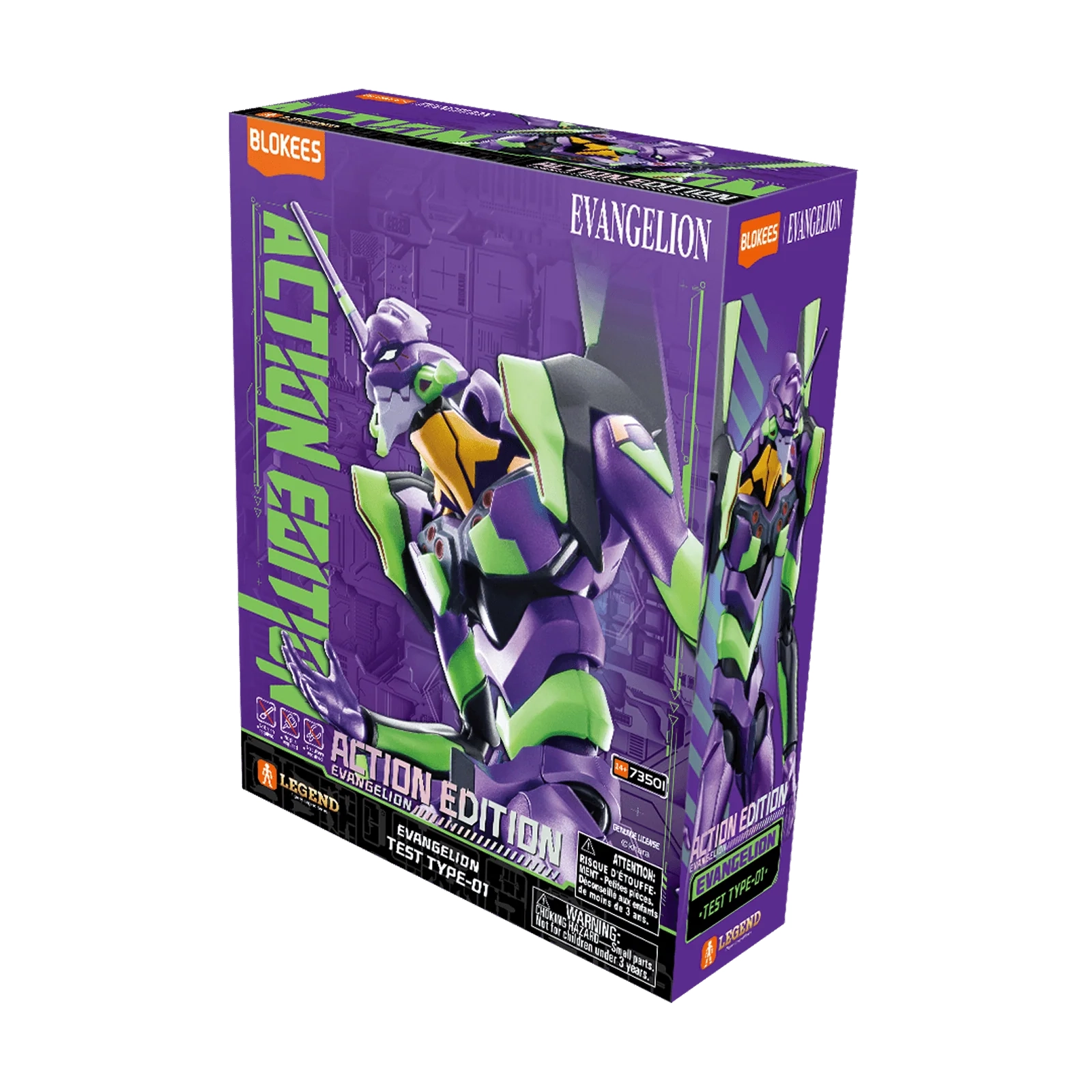 Model do składania Blokees Neon Genesis Evangelion Action Edition - EVA Unit-01