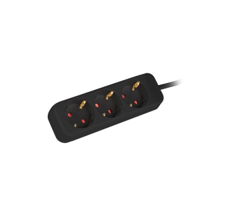 Listwa Lanberg PS0-03F-0150-BK 3 gniazda 1,5m Czarny