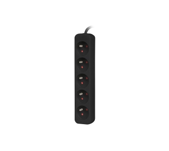 Przedłużacz Lanberg PS0-05E-0300-BK 5 gniazd 3m Czarny