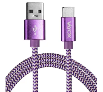 Kabel Vayox VA0146  USB-A do USB-C 1,5m Fioletowy