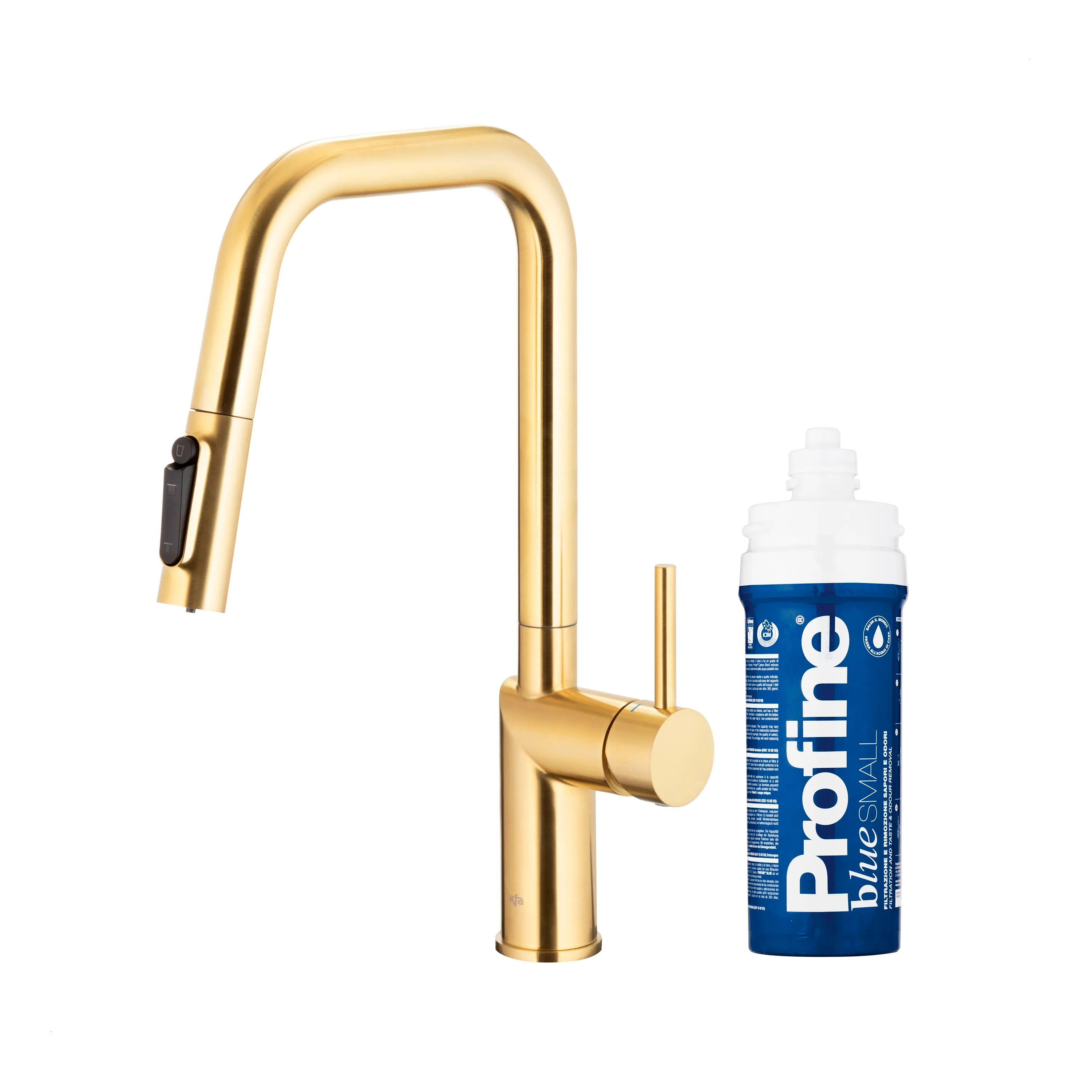 Bateria KFA Armatura Duero Pure Style Pull-Out 6623-313-39 Jasne złoto Stal szlachetna