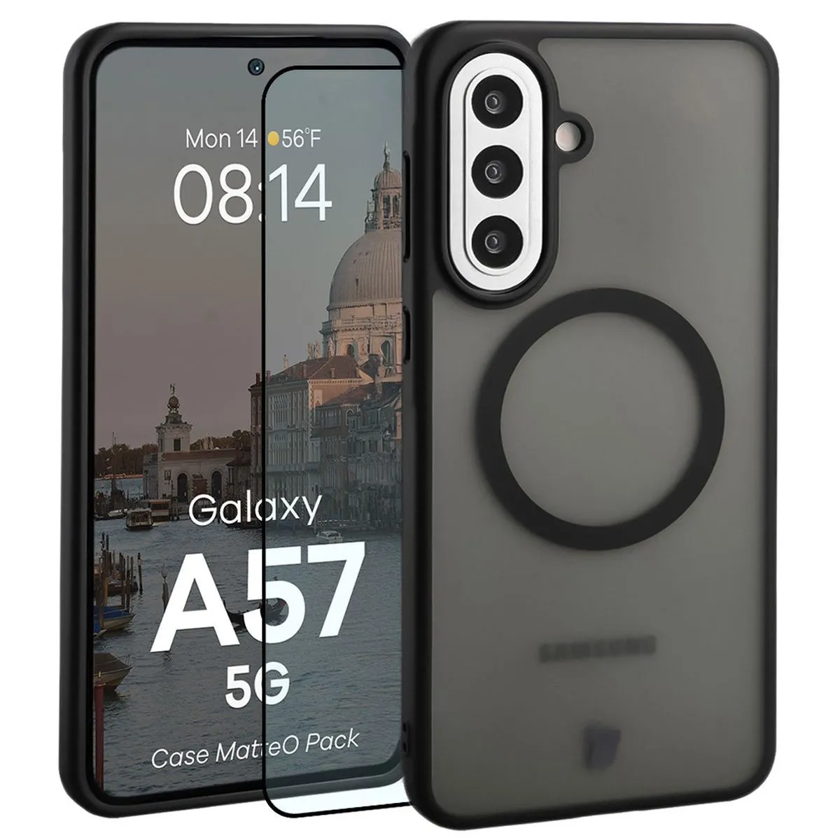 Szkło hartowane Bizon MatteO Pack do Galaxy A57 5G Czarny
