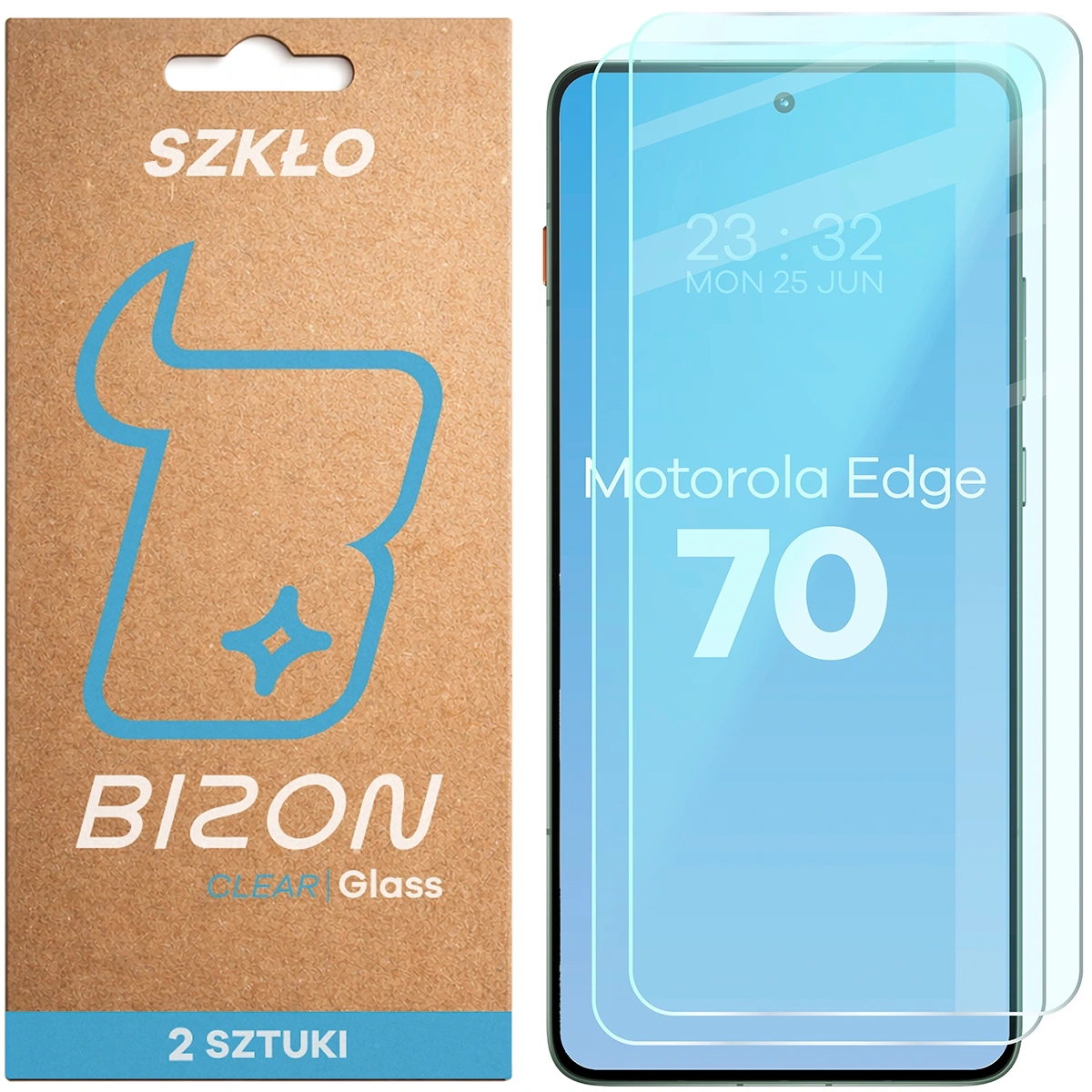 Szkło hartowane Bizon na ekran Glass Clear Duo do Motorola Edge 70 2 sztuki
