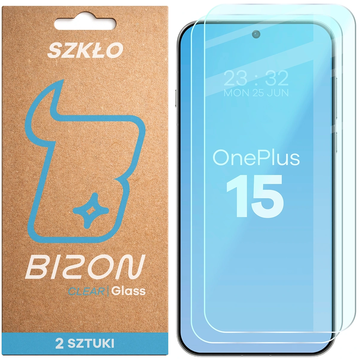 Szkło hartowane Bizon na ekran Glass Clear Duo do OnePlus 15 2 sztuki