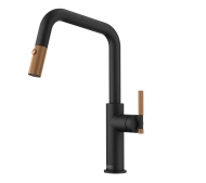 Franke Maris Stripes U pull-out Czarny mat/miedziany Mosiądz