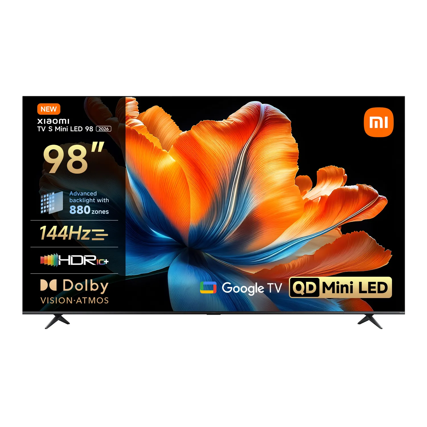 Telewizor Xiaomi TV S Mini LED 98 2026 (L98MC-SEU) 98" QD-Mini LED 4K 144Hz Google TV Dolby Vision Dolby Atmos HDMI 2.1 DVB-T2