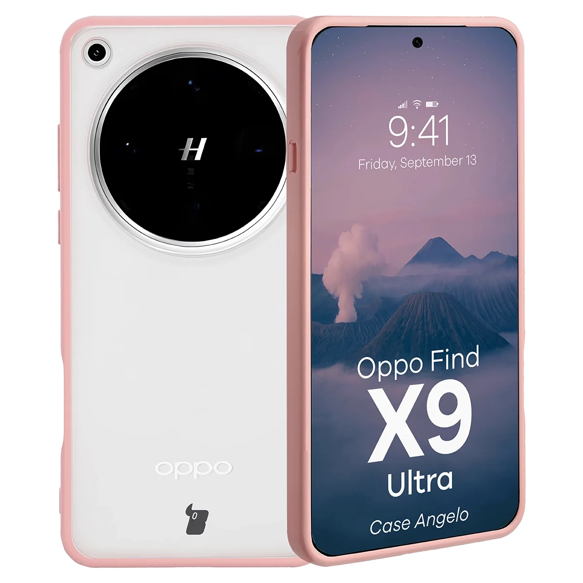 Etui Bizon Case Angelo do Oppo Find X9 Ultra Jasnoróżowy