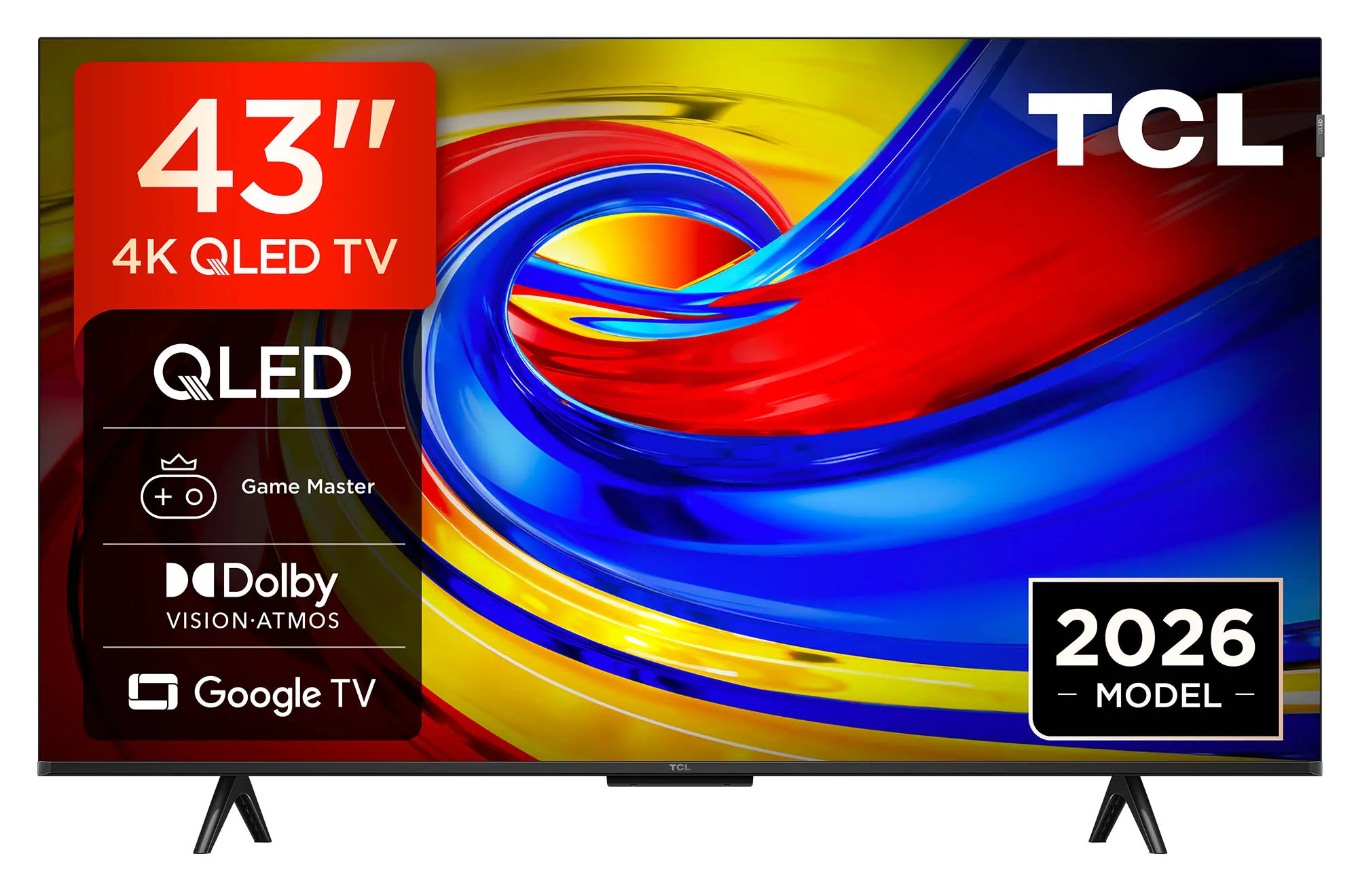 Telewizor TCL 43P7L 43" QLED 4K Google TV Funkcje AI Dolby Vision Dolby Atmos HDMI 2.1 DVB-T2