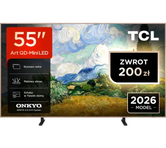 Telewizor TCL NXTVision 55A400 Pro 55" QD-Mini LED 4K 144Hz Google TV Funkcje AI Dolby Vision Dolby Atmos DTS-X HDMI 2.1 DVB-T2