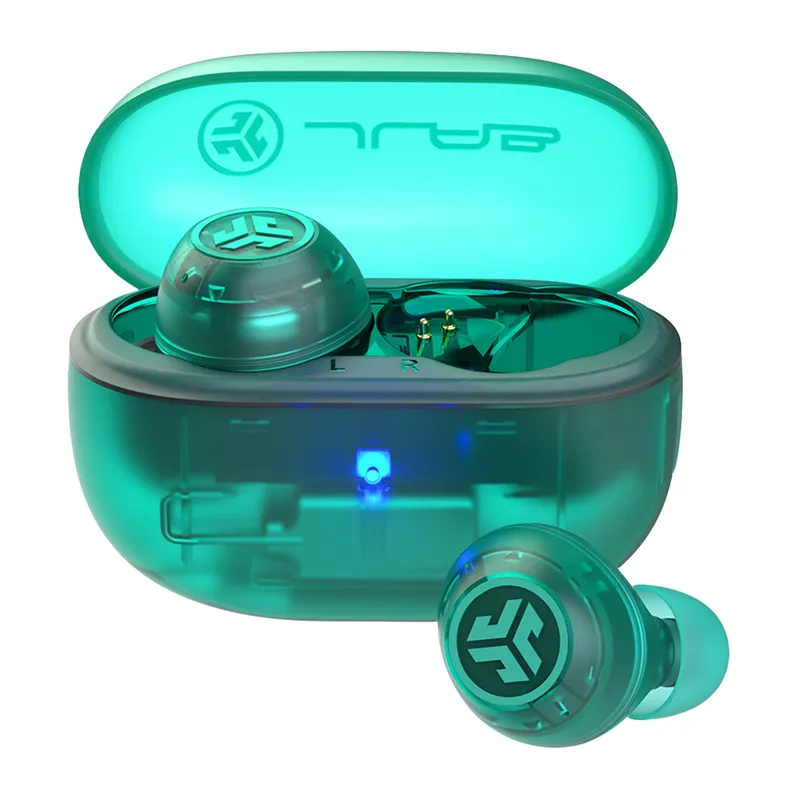 Słuchawki bezprzewodowe JLab Go Pop ANC Dokanałowe Bluetooth 5.4 Turkusowo-Przezroczysty