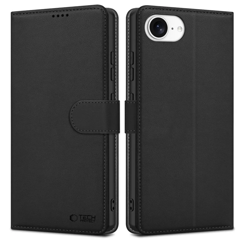Etui Tech-Protect Wallet do iPhone 16e/17e Czarny