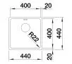 Zlewozmywak Blanco ANDANO 400-U 522959 Stalowy Srebrny