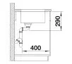 Zlewozmywak Blanco ANDANO 400-U 522959 Stalowy Srebrny