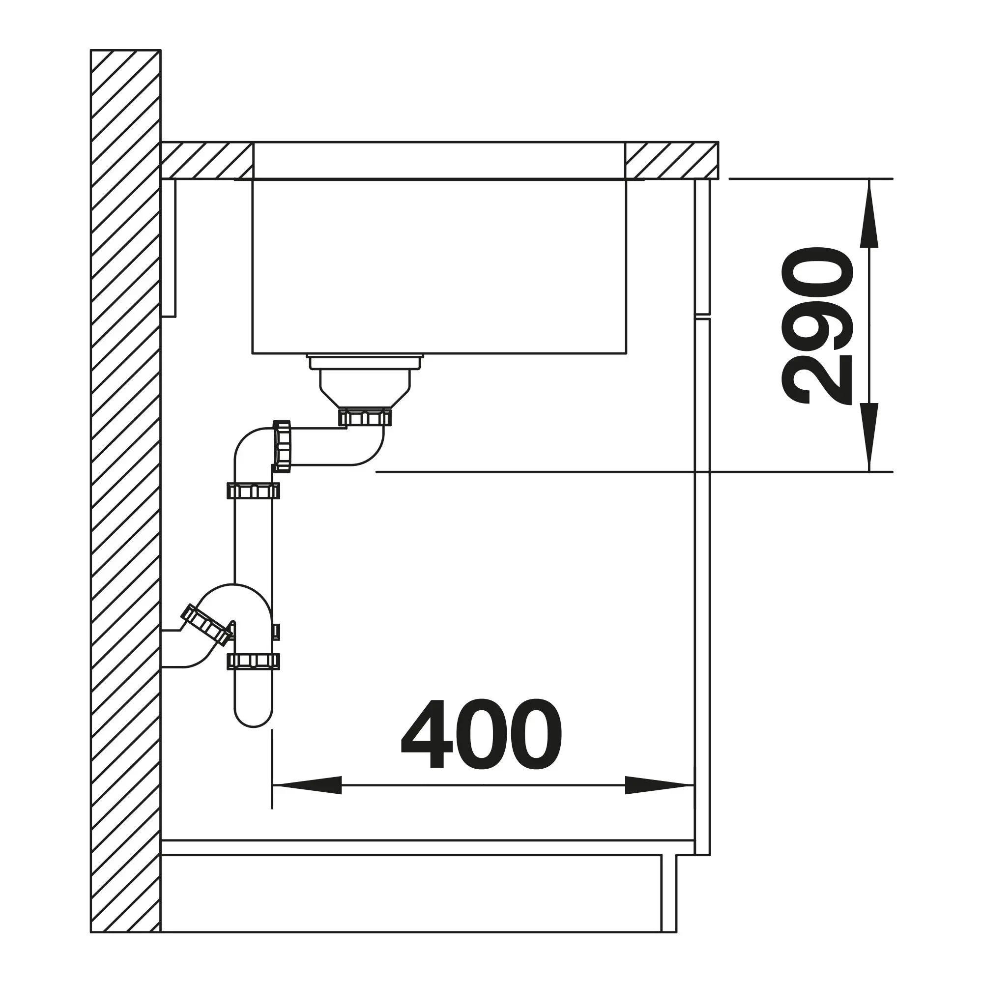 Zlewozmywak Blanco ANDANO 400-U 522959 Stalowy Srebrny