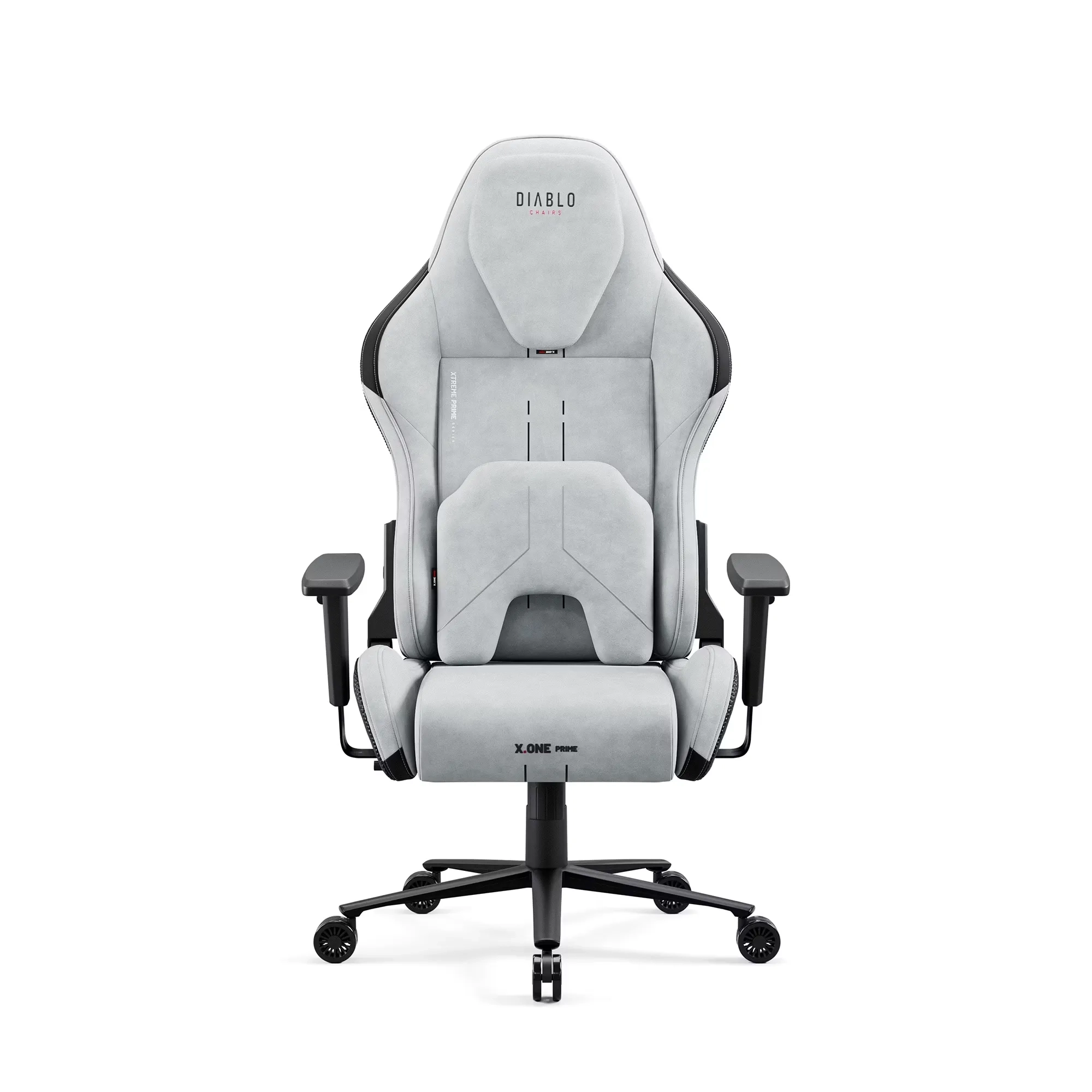 Fotel Diablo Chairs X.One Prime, Normal Size, Nightwolf Moon Gamingowy Do 140kg Tkanina Szary